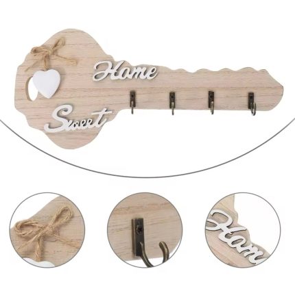Rustic Wood Wall Mounted Key Holder