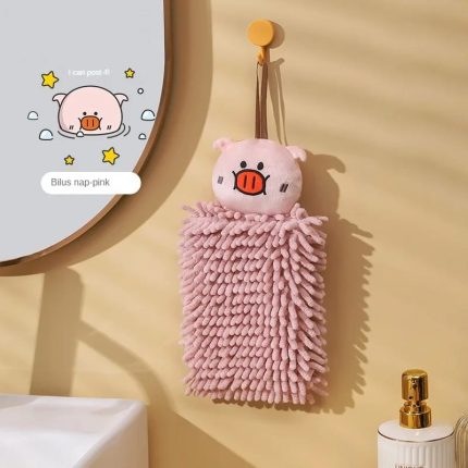 wall mounted cute cartoon Chenille hand towel