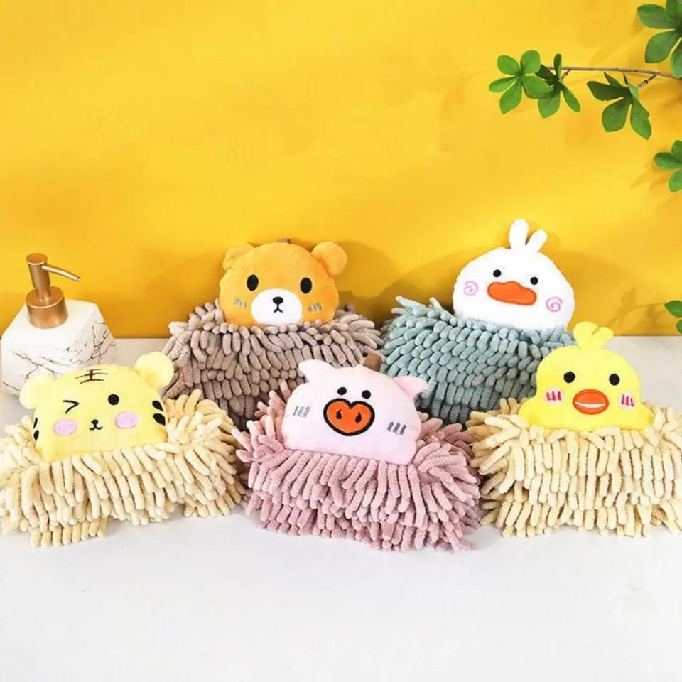 wall mounted cute cartoon Chenille hand towel wall mounted cute cartoon Chenille hand towel