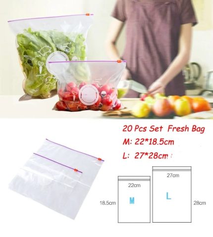 Reusable Ziplock Fridge Bags