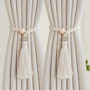 Bohemian fashion adjustable cotton cord curtain straps