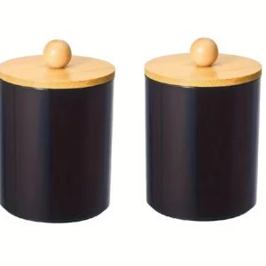 Alloy Swab Container with Bamboo Lid