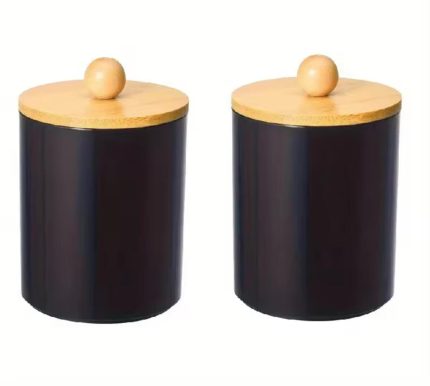 Alloy Swab Container with Bamboo Lid