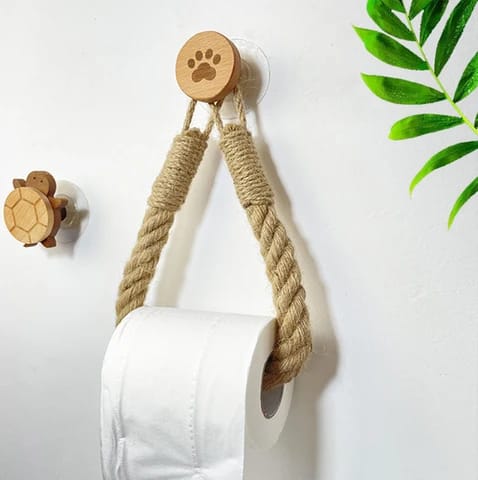 Vintage Wall Mounted Hanging Tie Rope Toilet Roll Holder Vintage Wall Mounted Hanging Tie Rope Toilet Roll Holder