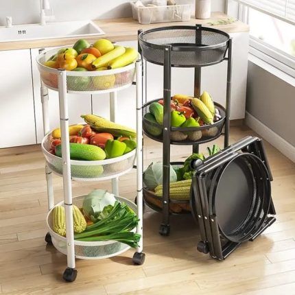 360⁰ Degree Foldable Rotating Multi Layer Vegetable/ Fruit Rack