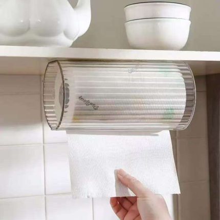 wall-mounted tissue box and napkin holder