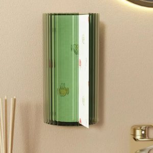 wall-mounted tissue box and napkin holder
