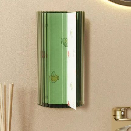 wall-mounted tissue box and napkin holder