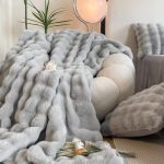 Big Size Soft Bubble Winter Throw Blanket Plain