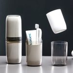 4 in 1 Cups Portable Large Capacity Travel Toothbrush Holder