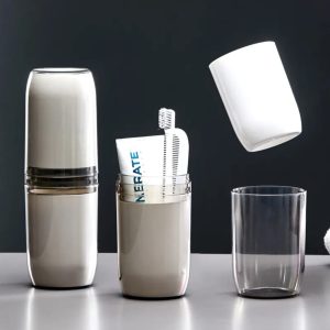 4 in 1 Cups Portable Large Capacity Travel Toothbrush Holder