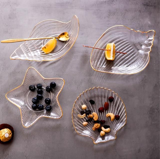 Creative Phnom Penh Transparent Glass Plate Ocean Series Creative Phnom Penh Transparent Glass Plate Ocean Series