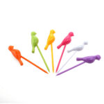 Re-usable 6pcs Fruit Pick Forks Set with Stand