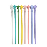 Silicone Straw With Star Straw Cap