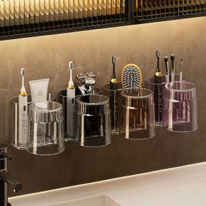 Toothbrush Holder With Mouthwash Cup