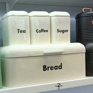 Bread Bin with Three Canister Set