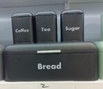 Bread Bin with Three Canister Set