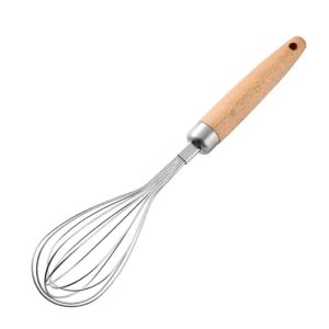 Stainless Kitchen Accessories with Wooden Handles Whisk