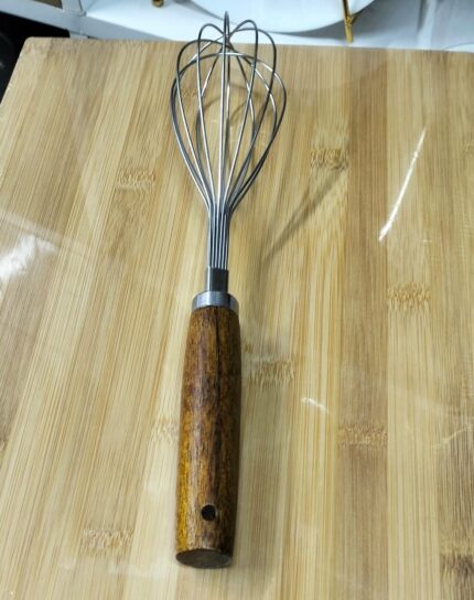 Stainless Kitchen Accessories with Wooden Handles Whisk