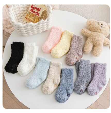 Winter Coral Fleece Children Socks