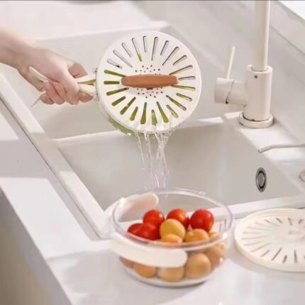 multi-functional food storage and drainer container