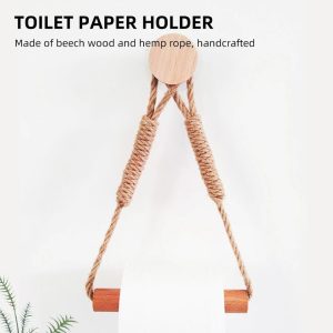 Hemp Rope with Bamboo Tissue Holder