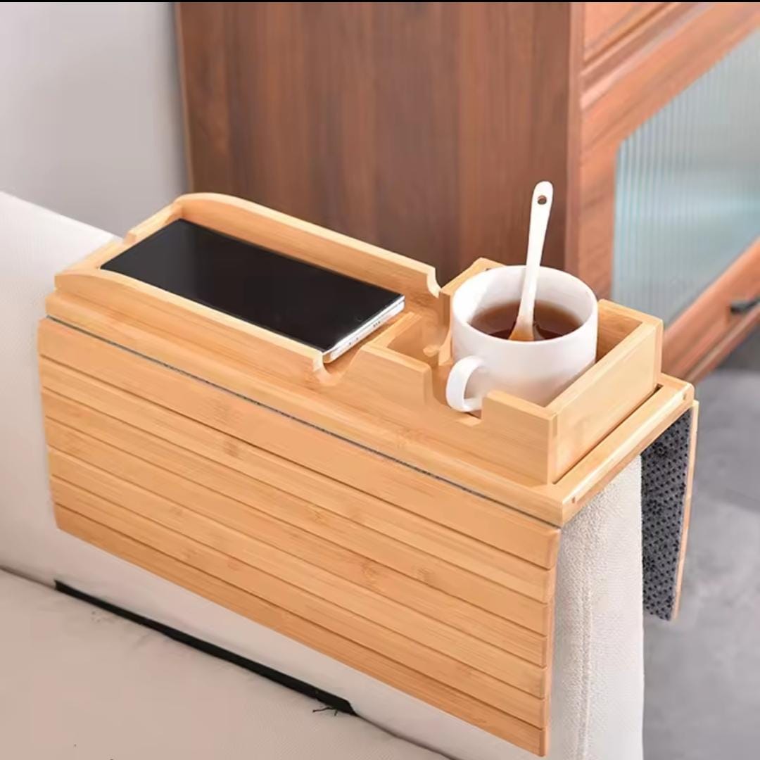 Bamboo Sofa Arm Rest Organizer Bamboo Sofa Arm Rest Organizer