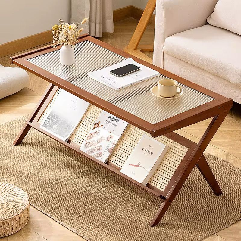 Rattan Coffee Table with Storage Shelf Rattan Coffee Table with Storage Shelf