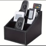Multi-Compartment Leather Desk Organizer