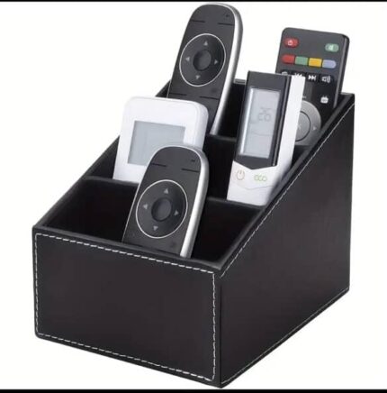 Multi-Compartment Leather Desk Organizer