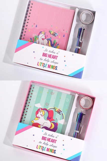 3 in1 Unicorn Notebook set