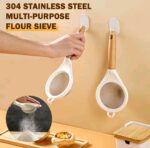 Wooden Handle Stainless Steel Fine Mesh Sieve