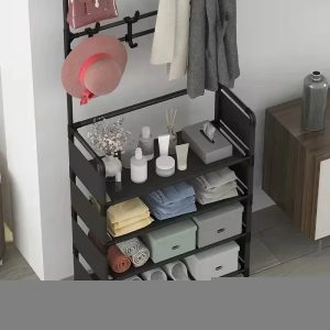 Multifunctional 6 Tier Shoe Rack Organizer & Coat Hat Rack – Anti-Rust Stainless Steel