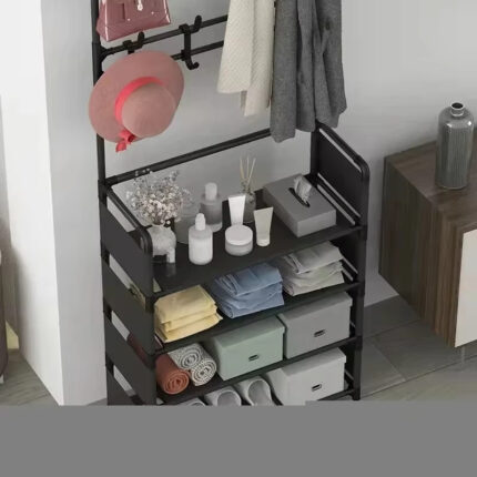 Multifunctional 6 Tier Shoe Rack Organizer & Coat Hat Rack – Anti-Rust Stainless Steel
