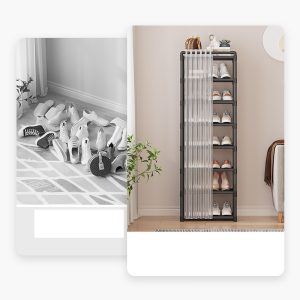 8-Layer 2024 Shoe Rack Organizer with Fabric Dustproof Cover