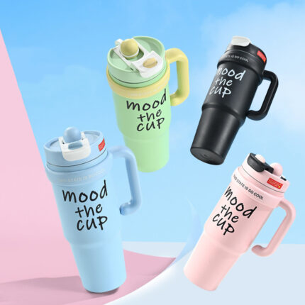 New Original Insulated Stanley Mug 1.2 L — Vacuum Insulated, Leak-Proof with Hand & Straw Lid