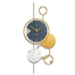 Nordic Fashion Luxury Wall Clock – Iron Art Silent Sweeping Pendant