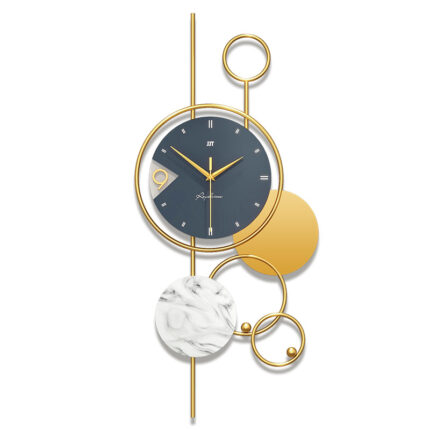 Nordic Fashion Luxury Wall Clock – Iron Art Silent Sweeping Pendant