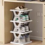 275 mm² x 95 cm High 6 Layer Foldable Retracting Shoe Rack – Compact & Durable