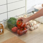 Acrylic Fridge Storage Box – Large Capacity, Built-in Draining Board, Durable Clear Acrylic