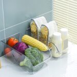 Acrylic Fridge Storage Box – Large Capacity, Built-in Draining Board, Durable Clear Acrylic