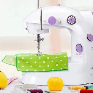 Mini Sewing Machines Handheld Sewing Machine with Light Cutter Foot Pedal Portable Night Light Sewing Machine