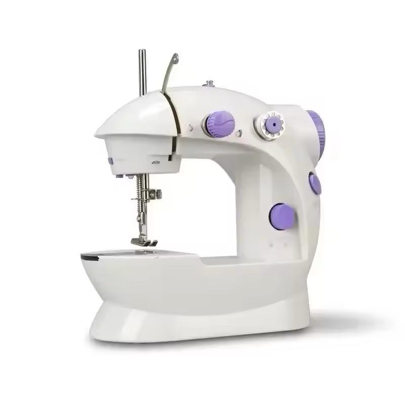 Mini Sewing Machines Handheld Sewing Machine with Light Cutter Foot Pedal Portable Night Light Sewing Machine