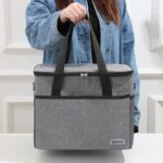 Large Capacity Outdoor Aluminium Foil Insulated Lunch Bag – Thermal Picnic Cooler