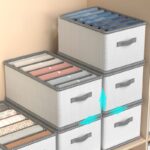 8-Grid Jeans Compartment Storage Box – Stackable, Washable Drawer Divider
