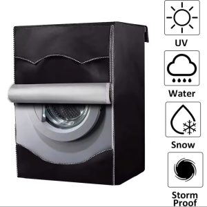 Front load washing machine cover – 60×65×85 cm, Waterproof & Dustproof, Black, with Zipper