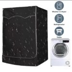 Front load washing machine cover – 60×65×85 cm, Waterproof & Dustproof, Black, with Zipper