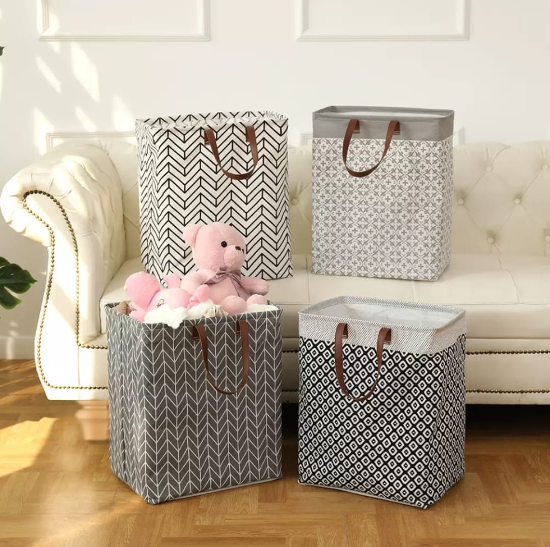 Fabric Laundry Basket Fabric Laundry Basket – Stacking Storage Bins with Handles