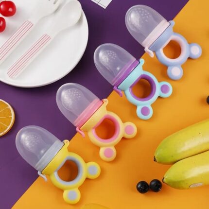 Baby Fruit and Vegetable Food Teether – Silicone Fruit Pacifier for Baby Soothing