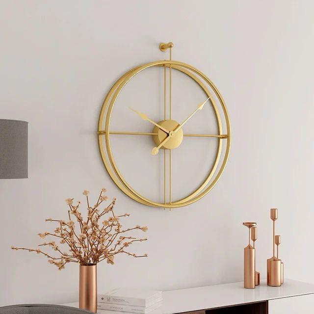 Large Simple Home Decor Wall Clock Large Simple Home Decor Wall Clock – 50 cm Gold